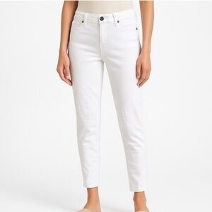 2/$30 Buffalo David Bitton - White Mid Rise Stretch Skinny Ankle Grazer Pants 6